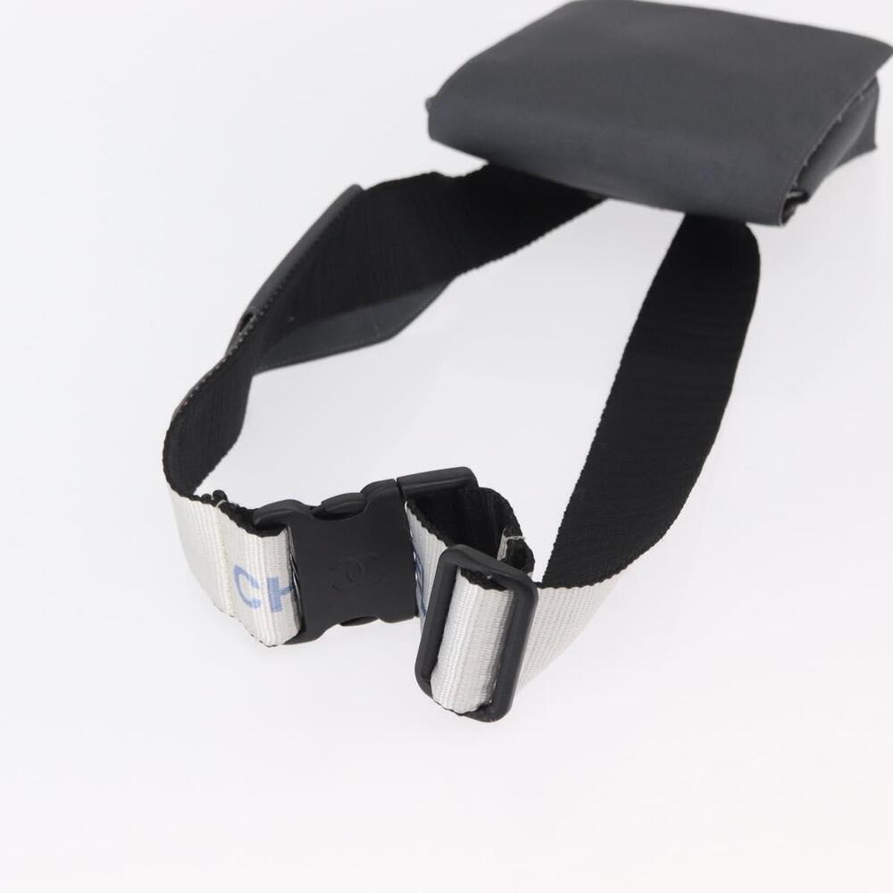 CHANEL Sports Line Waist bag Nylon Gray Silver CC Auth yk19613 - Picture 7 of 16